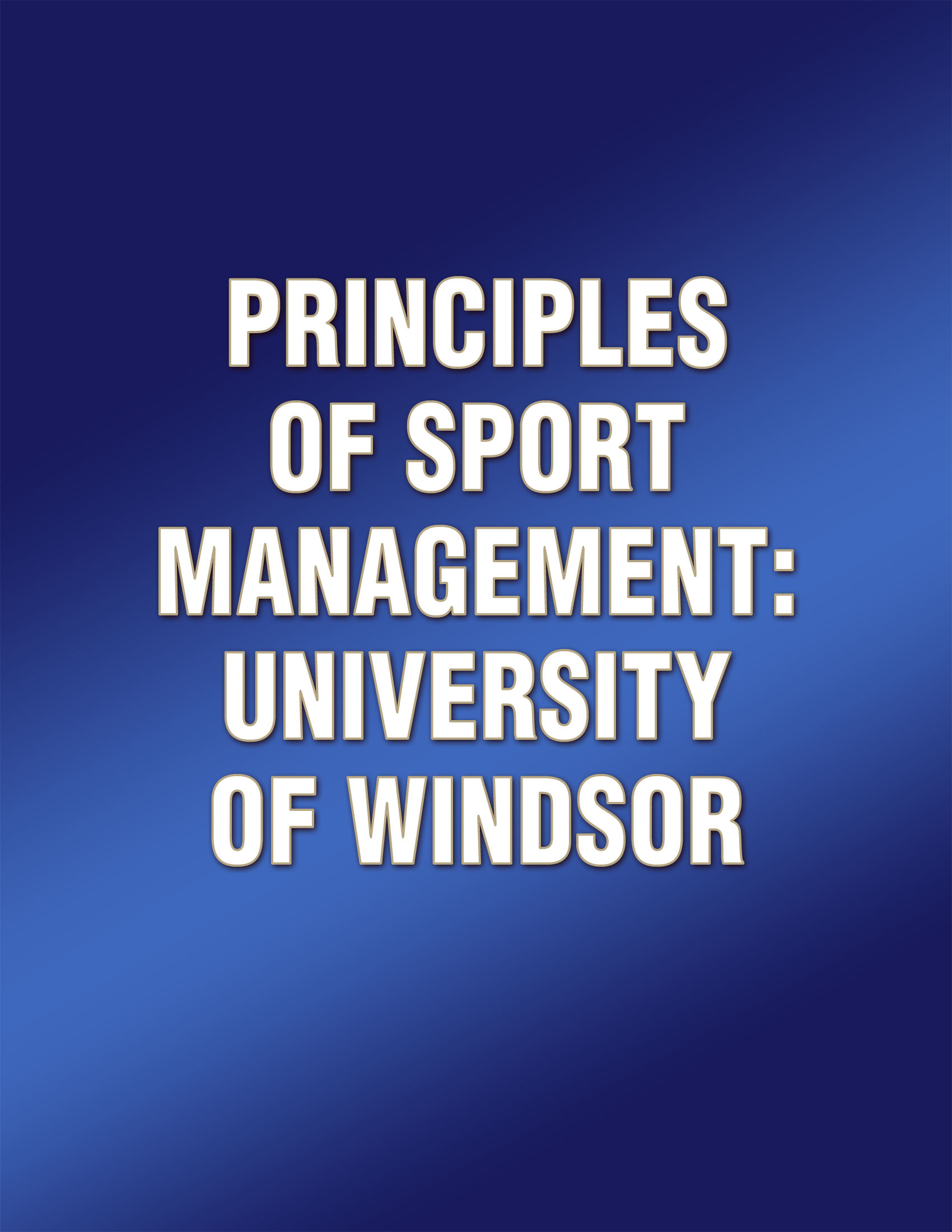 Principles of Sport Management: University of Windsor