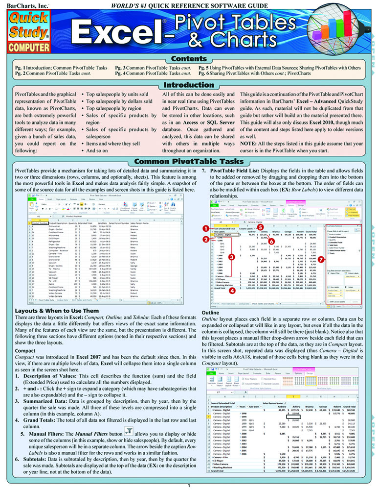 Excel: Pivot Tables & Charts