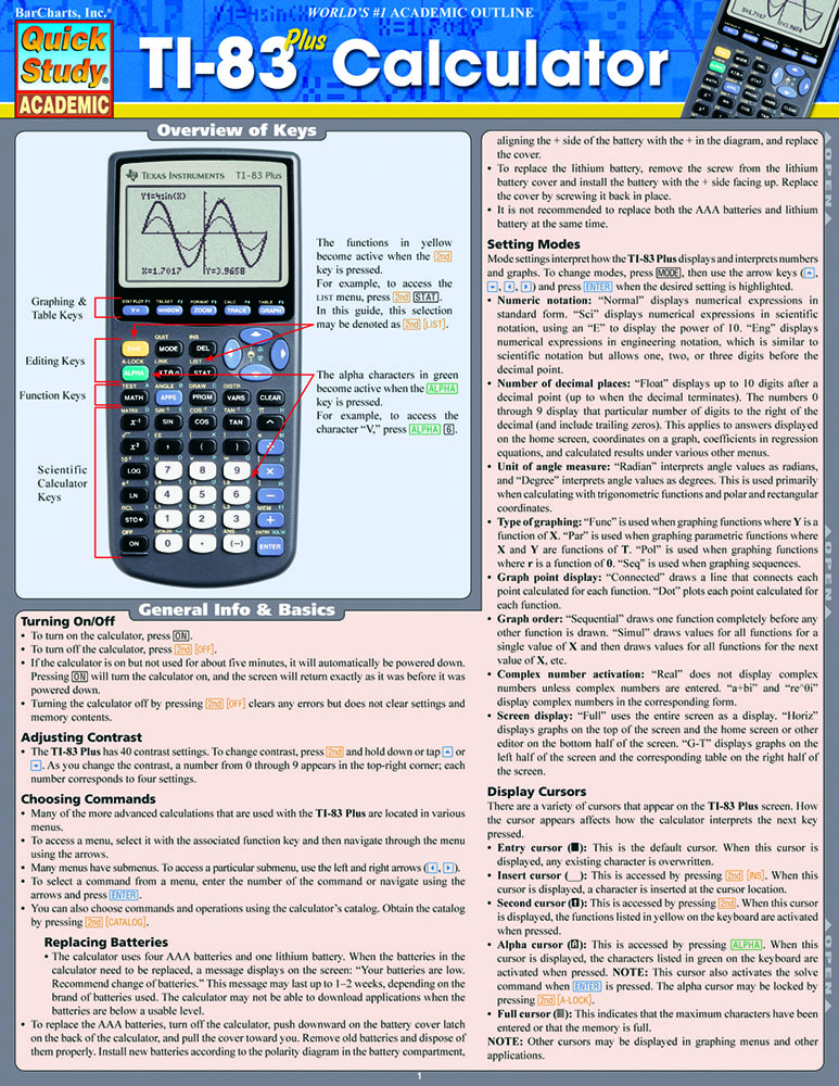 Ti-83 Plus Calculator