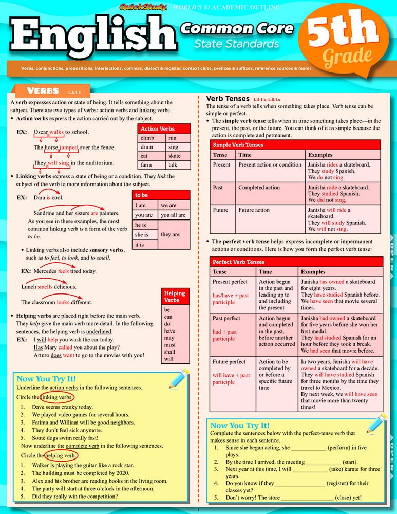 English Common Core 5th Grade