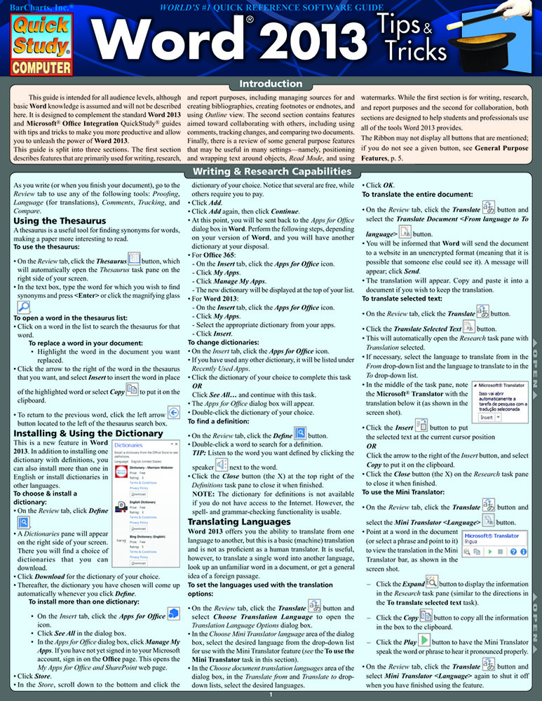 Word 2013 Tips & Tricks