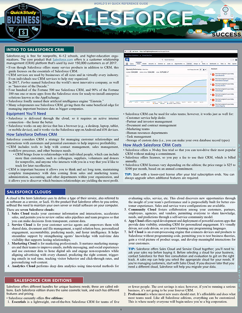 Salesforce: a QuickStudy Laminated Reference Guide