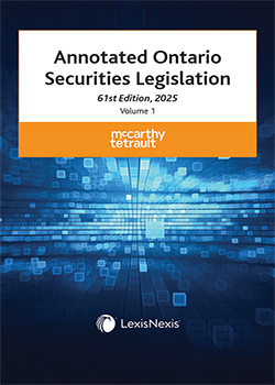 Annotated Ontario Securities Legislation, 61st Edition, 2025 (2 Volumes)